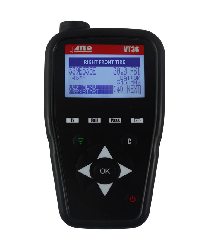 ATEQ-VT36-tool-Affordable TPMS functionality and flexibility in the ATEQ VT36 –TPMS sensor activation and programming tool.