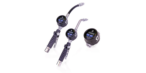 Graco’s EM Series meters feature upgraded electronics with easily replaceable AAA batteries for long life